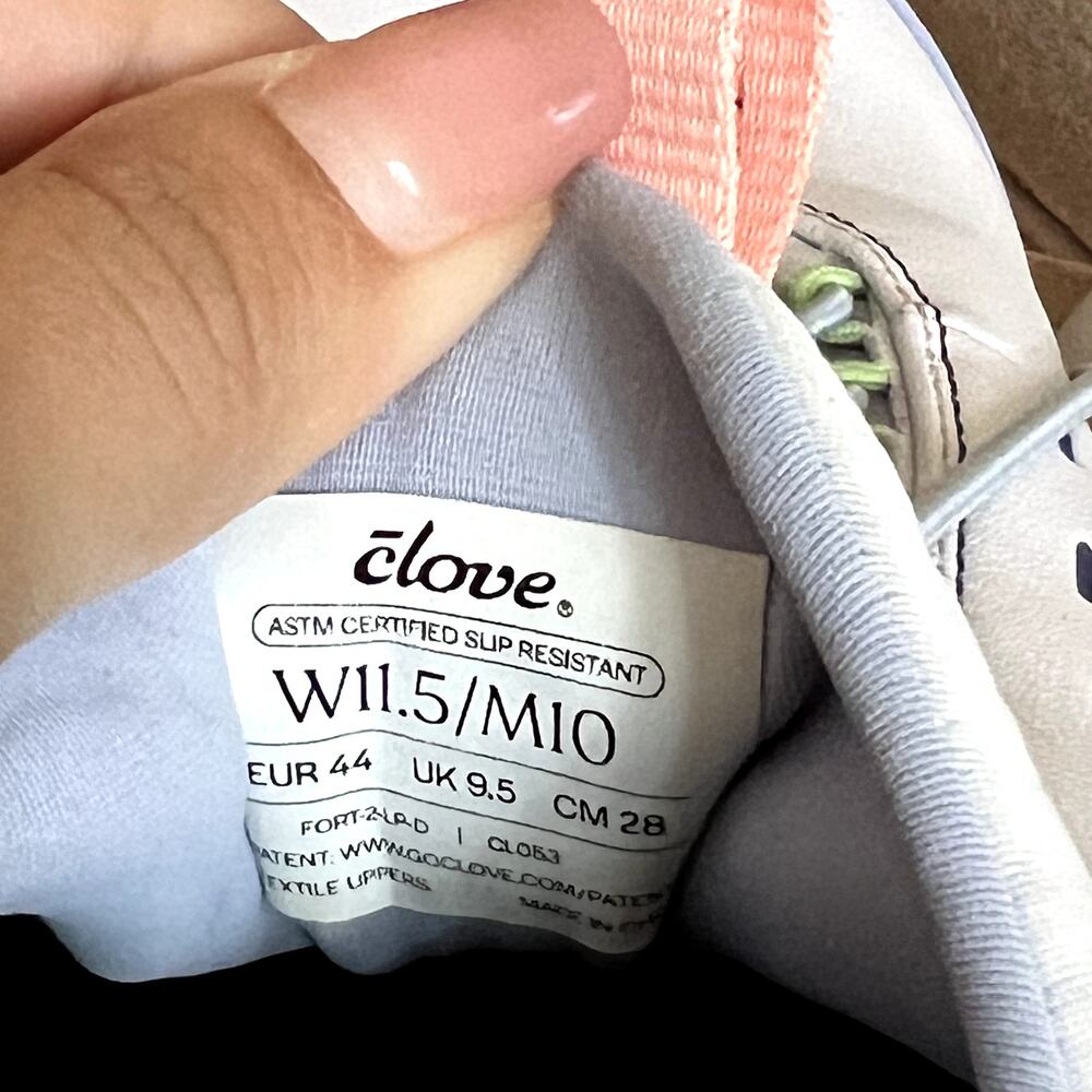 Clove Unisex Forte 2 Lilac Peach Melon Nursing Sneakers Size W 11.5 M 10 - Picture 6 of 7